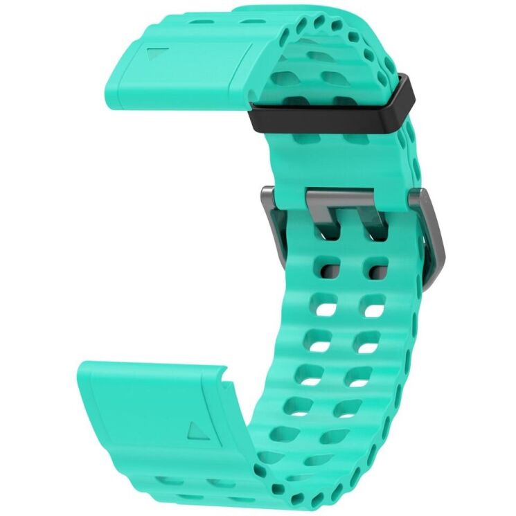 Ремешок Deexe Ocean Strap для часов Garmin c креплением Quick Fit 26mm - Teal Green: фото 3 из 6