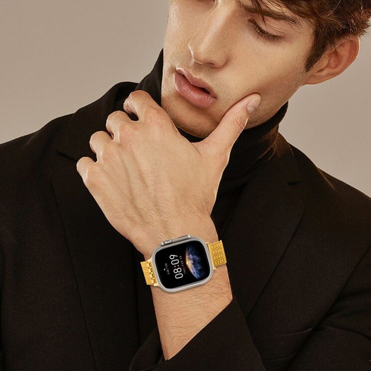 Ремешок Deexe Pulsar для Apple Watch 42 (Series 10) / 41 / 40 / SE 40 / 38 - Titanium: фото 5 из 7
