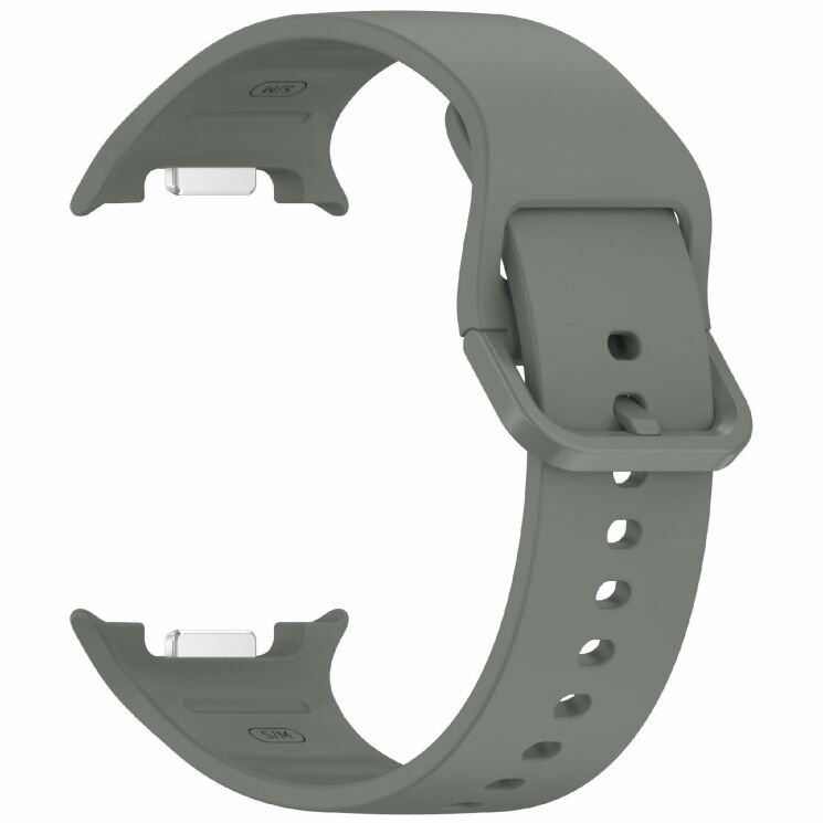 Ремінець Deexe Silicone Band для Samsung Galaxy Watch 8 (40/44mm) / 8 Classic - Army Green: фото 3 з 7