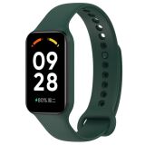 Ремешок Deexe Soft Silicone для Xiaomi Redmi Smart Band 2 / Smart Band 8 Active - Blackish Green: фото 1 из 4