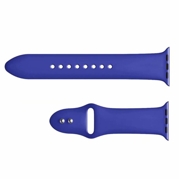 Ремінець Deexe Soft Touch для Apple Watch 42 (Series 10) / 41 / 40 / SE 40 / 38 - Navy Blue: фото 3 з 3
