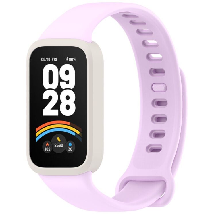 Ремешок Deexe Soft Touch для Xiaomi Mi Smart Band 9 Active / Redmi Band 3 - Purple: фото 2 из 12