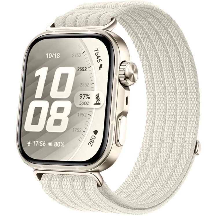 Ремешок Deexe Soft Weave для Huawei Watch Fit 4 Pro / Fit 4 / Fit 3 - Starlight: фото 2 из 5