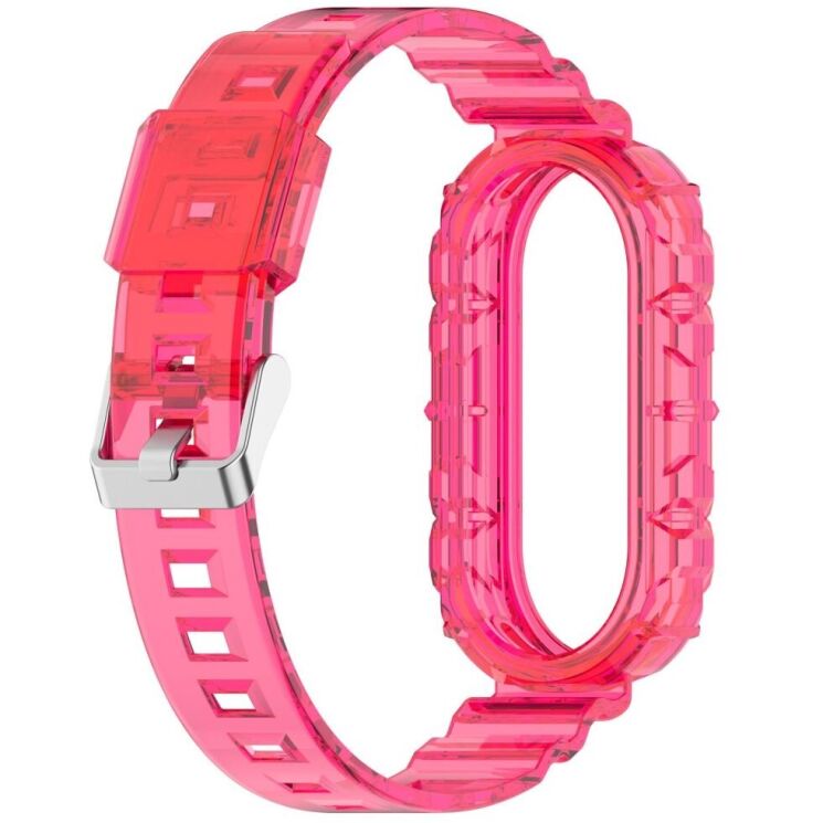 Ремешок Deexe Solid Color для Xiaomi Mi Smart Band 8 / 9 - Transparent Rose: фото 3 из 9
