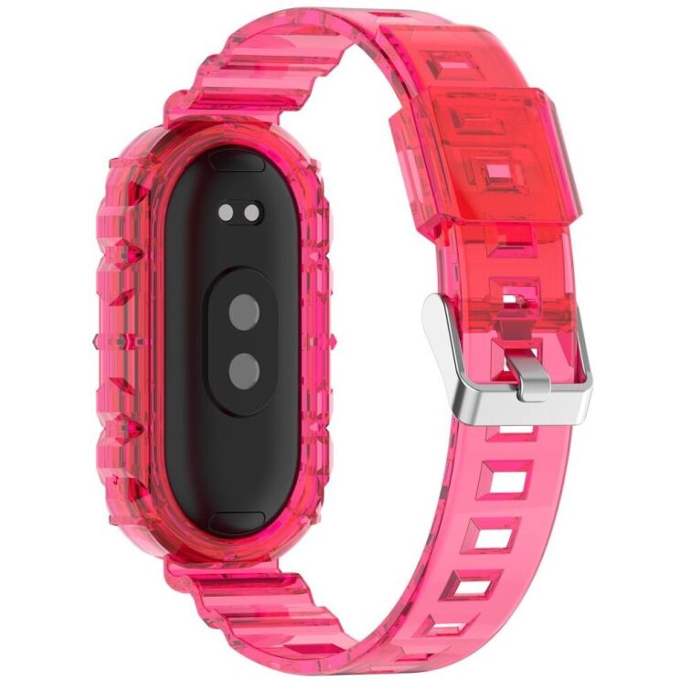 Ремешок Deexe Solid Color для Xiaomi Mi Smart Band 8 / 9 - Transparent Rose: фото 2 из 9