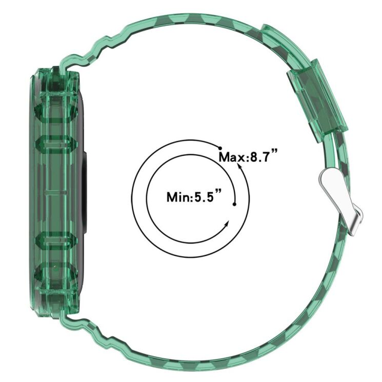 Ремешок Deexe Solid Color для Xiaomi Mi Smart Band 8 / 9 - Transparent Rose: фото 9 из 9