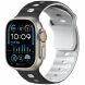 Ремешок Deexe Sport Design для Apple Watch 46 / 45 / 44 / SE 44 / 42 (Series 1-3) / Ultra / Ultra 2 - Black / White (371807BW). Фото 2 из 9
