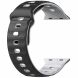 Ремешок Deexe Sport Design для Apple Watch 46 / 45 / 44 / SE 44 / 42 (Series 1-3) / Ultra / Ultra 2 - Black / White (371807BW). Фото 4 из 9