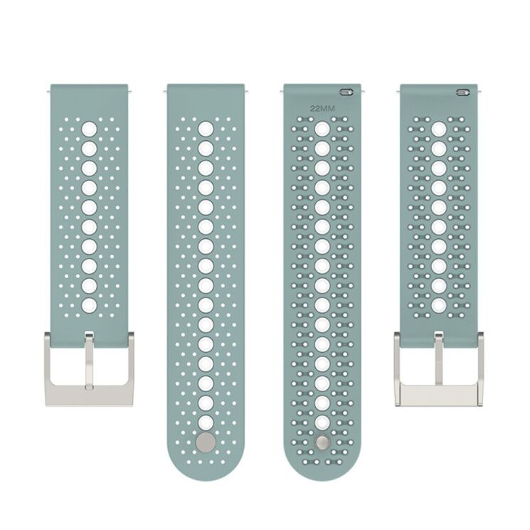 Ремешок Deexe Sport Style для часов с шириной крепления 22 мм - Rock Cyan / White: фото 5 из 11