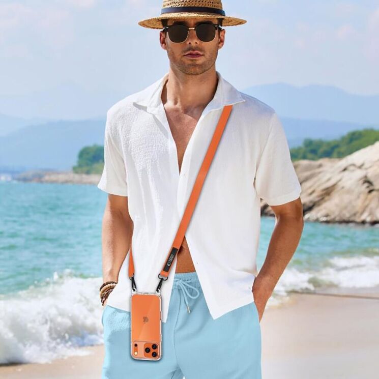 Ремешок для смартфона Tech-Protect C6S Rope CrossBody - Cosmic Orange: фото 6 из 6