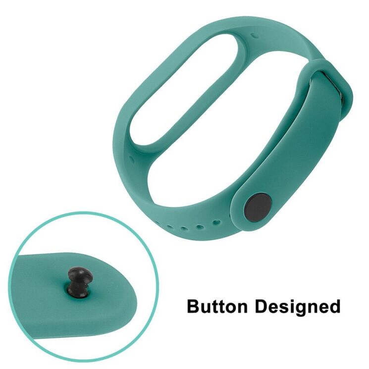 Ремінець JSM Silicone Strap для Xiaomi Mi Band 5 / Mi Band 6 / Mi Band 7 - Green: фото 5 з 6