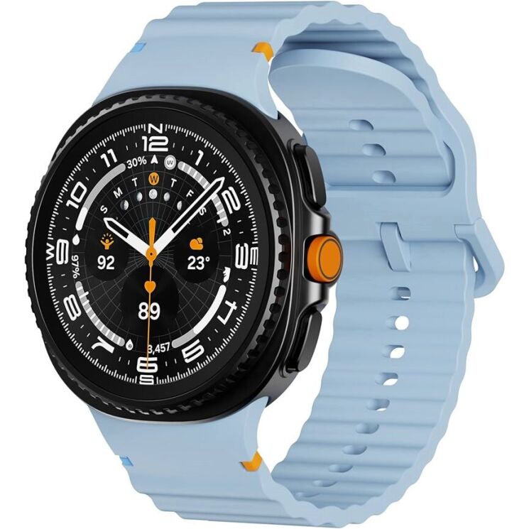 Ремінець KALEBOL Silicone Strap для Samsung Galaxy Watch 8 (40/44mm) / 8 Classic - Baby Blue: фото 3 з 7