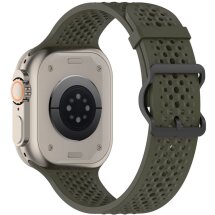 Ремінець Reframe Holes Fit для Apple Watch 49 / 46 / 45 / 44 / SE 44 / 42 (Series 1-3) / Ultra / Ultra 2 - Army Green: фото 1 з 7