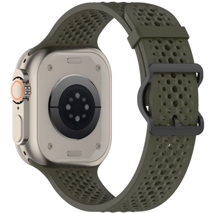 Ремінець Reframe Holes Fit для Apple Watch 49 / 46 / 45 / 44 / SE 44 / 42 (Series 1-3) / Ultra / Ultra 2 - Army Green: фото 1 з 7
