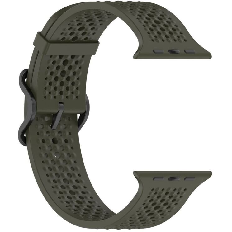 Ремінець Reframe Holes Fit для Apple Watch 49 / 46 / 45 / 44 / SE 44 / 42 (Series 1-3) / Ultra / Ultra 2 - Army Green: фото 3 з 7
