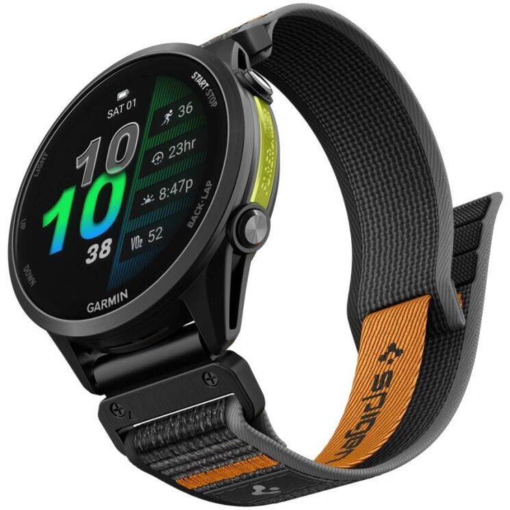 Ремешок Spigen Athlex Air для часов Garmin с креплением Quick Fit 22mm (AMP11426) - Active Black/Orange: фото 2 из 15
