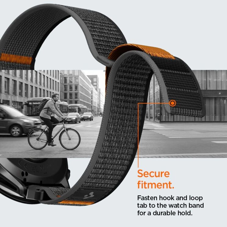 Ремешок Spigen Athlex Air для часов Garmin с креплением Quick Fit 22mm (AMP11426) - Active Black/Orange: фото 15 из 15
