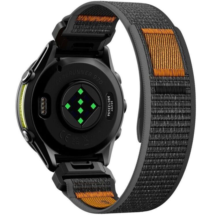 Ремешок Spigen Athlex Air для часов Garmin с креплением Quick Fit 22mm (AMP11426) - Active Black/Orange: фото 4 из 15