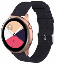 Ремінець UniCase Cloth Texture для Samsung Watch Active / Active 2 40mm / Active 2 44mm - Black: фото 1 з 5