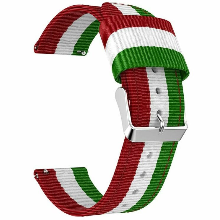 Ремешок UniCase Nylon для Huawei Watch GT 2e - Red/White/Green: фото 3 из 5