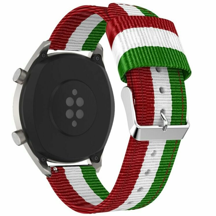 Ремешок UniCase Nylon для Huawei Watch GT 2e - Red/White/Green: фото 2 из 5