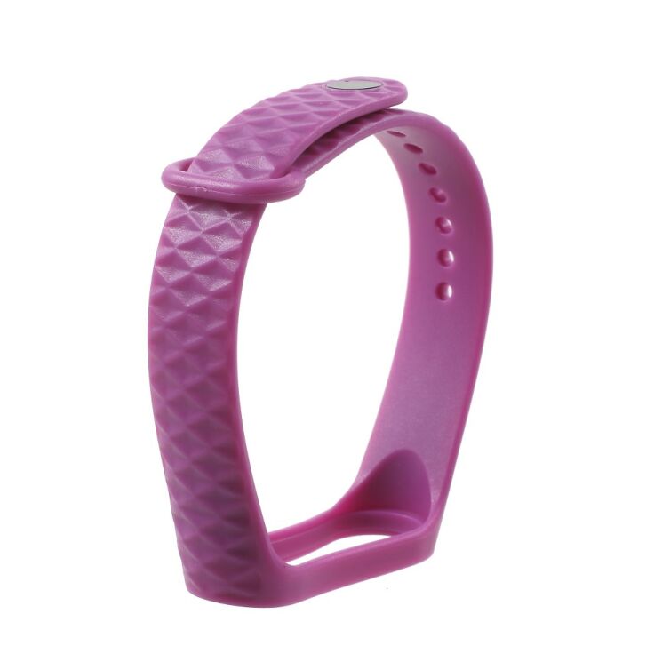 Ремешок UniCase Rhombus Texture для Xiaomi Mi Band 3 - Purple: фото 3 з 6