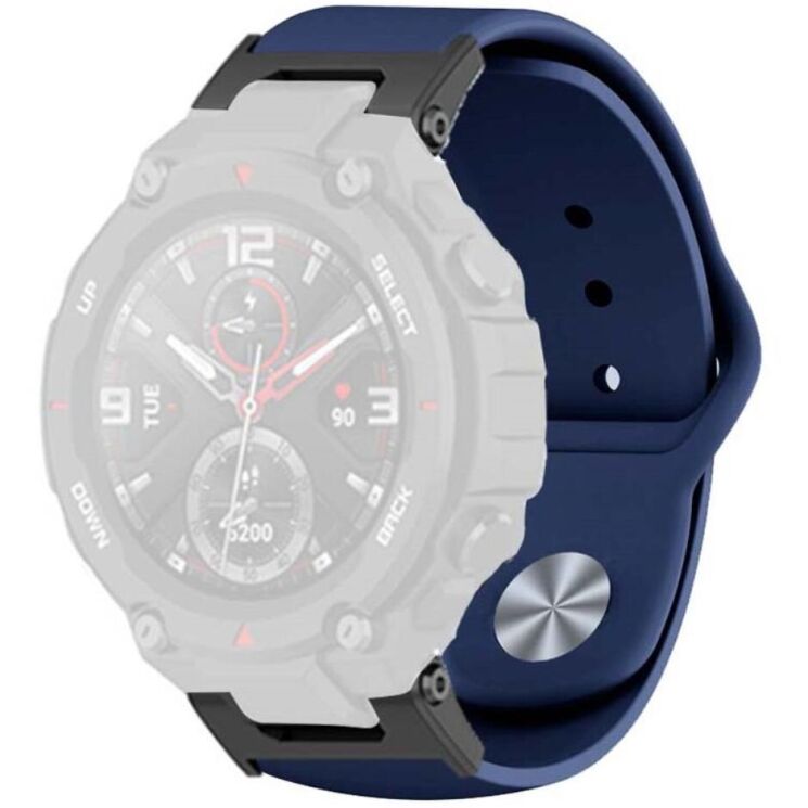 Ремешок UniCase Silicone Strap для Huami Amazfit T-ReX / T-ReX Pro - Midnight Blue: фото 1 из 3