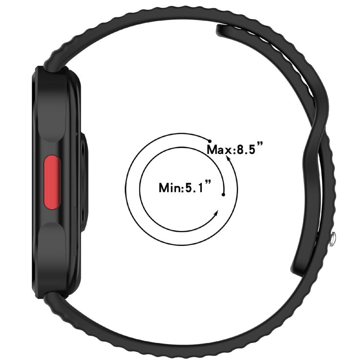 Ремешок UniCase Silicone Strap для Xiaomi Redmi Watch 6 / 6 Active / 6 Lite / 5 / 4 - Light Grey: фото 8 из 8
