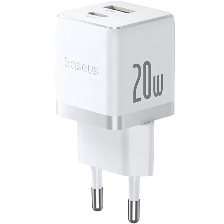Мережевий зарядний пристрій Baseus Palm C+U (20W) P10111608213-00 - White: фото 4 з 17