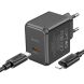 Сетевое зарядное устройство Hoco CS15A (30W) + кабель Type-C to Lightning - Black (960141B). Фото 4 из 9