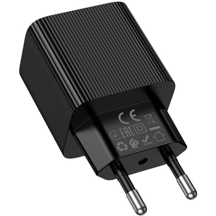 Мережевий зарядний пристрій Hoco CS84A PD30W + QC3.0 - Black: фото 6 з 8