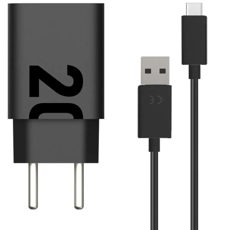 Сетевое зарядное устройство Motorola TurboPower 20W + кабель USB to Type-C (SJMC202-C) - Black: фото 1 из 13