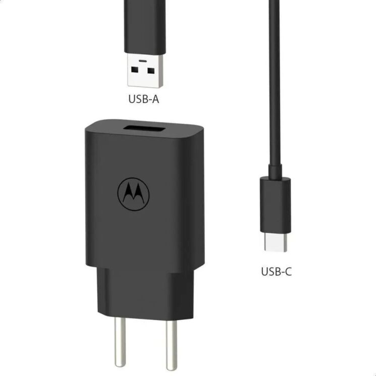 Сетевое зарядное устройство Motorola TurboPower 20W + кабель USB to Type-C (SJMC202-C) - Black: фото 2 из 13
