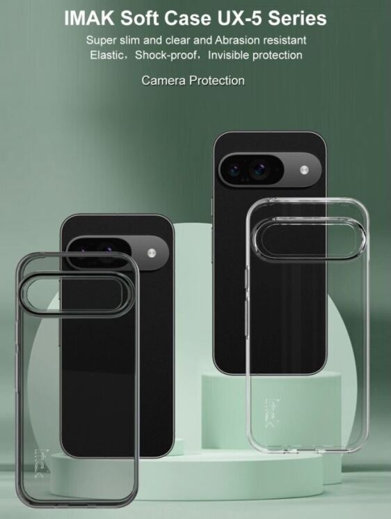 Силиконовый чехол IMAK UX-5 Series для Google Pixel 9 / 9 Pro - Transparent: фото 6 из 9