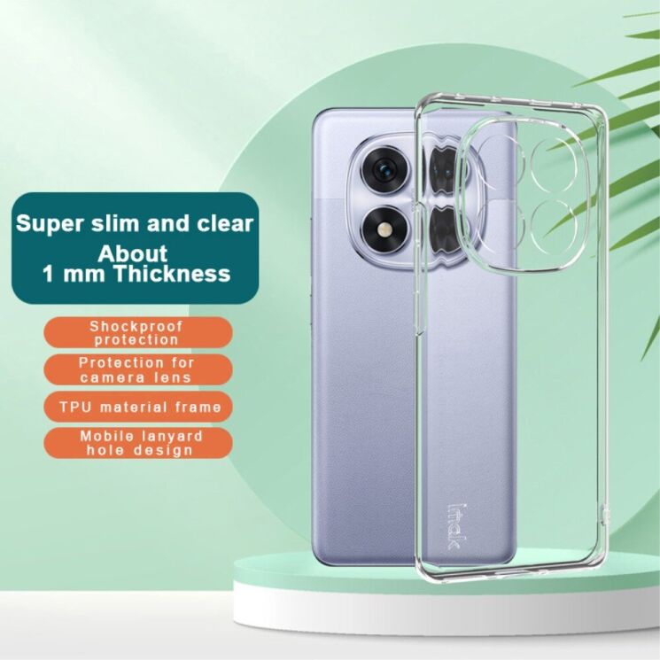 Силиконовый чехол IMAK UX-5 Series для Xiaomi Redmi Note 14 Pro 5G / Poco X7 - Transparent: фото 3 из 6