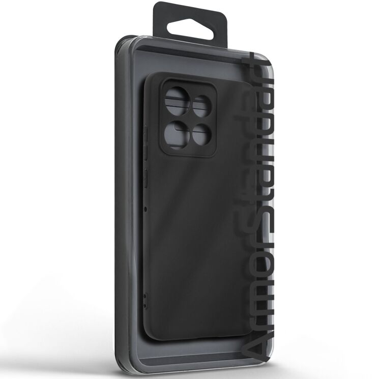 Силиконовый (TPU) чехол ArmorStandart Matte Slim Fit для Motorola Edge 50 Neo - Black: фото 3 из 5
