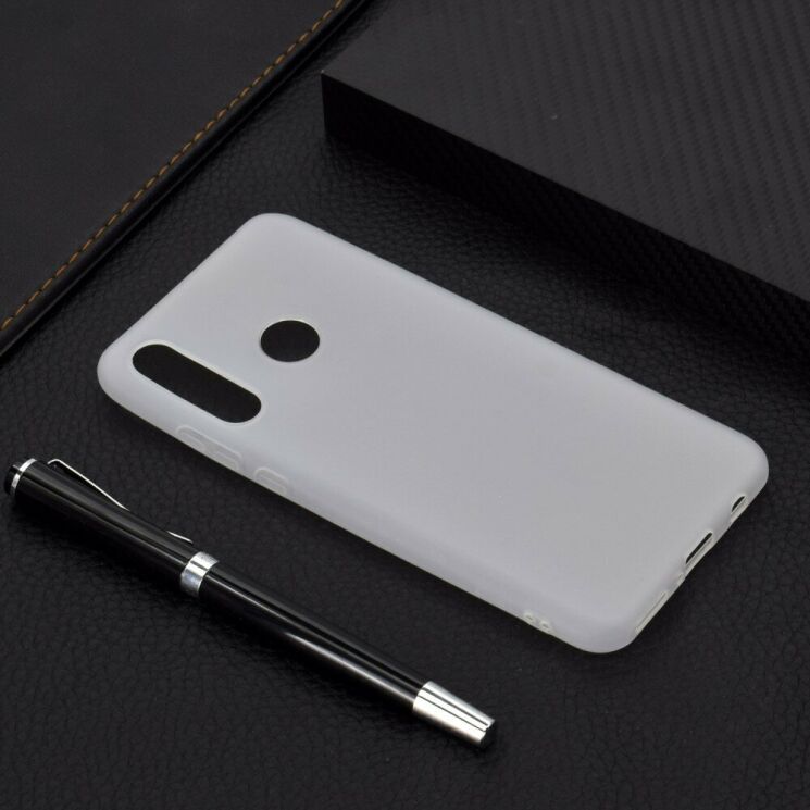 Силиконовый (TPU) чехол Deexe Matte Case для Huawei P30 Lite - White: фото 6 из 8