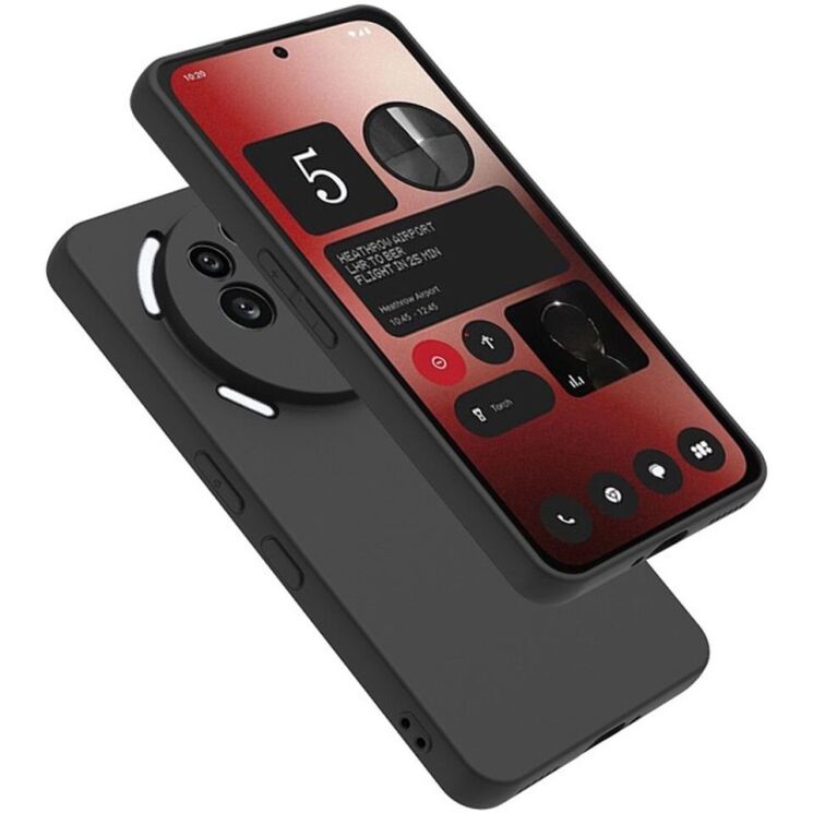 Силиконовый (TPU) чехол Deexe Matte Case для Nothing Phone (3a) Pro - Black: фото 2 из 4