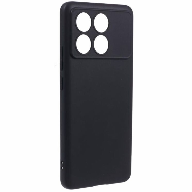 Силиконовый (TPU) чехол Deexe Matte Case для Xiaomi Poco X6 Pro - Black: фото 3 из 6