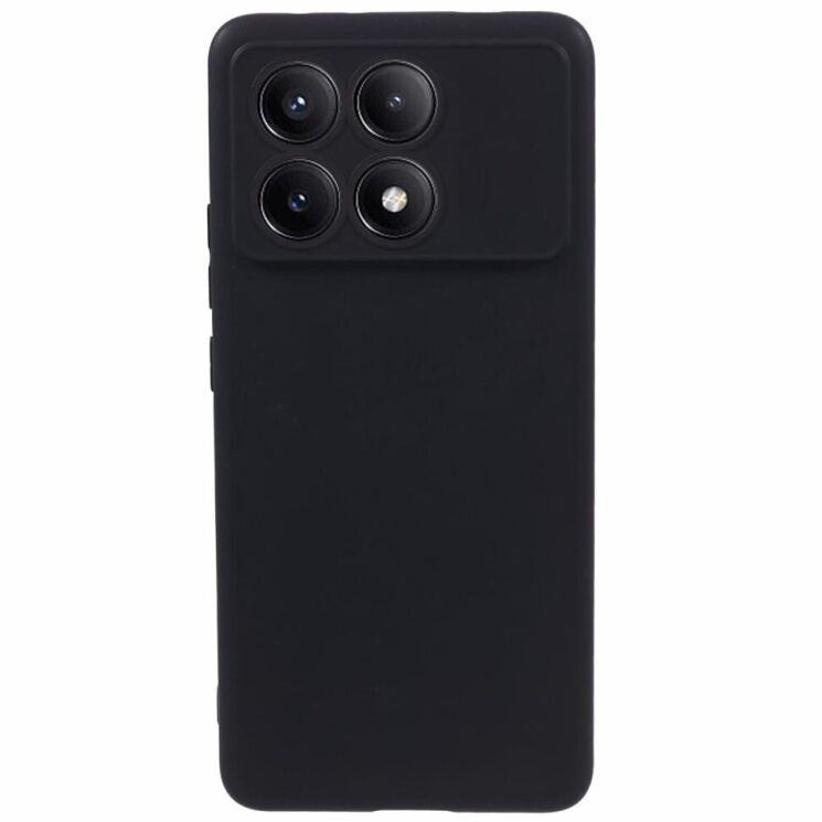 Силиконовый (TPU) чехол Deexe Matte Case для Xiaomi Poco X6 Pro - Black: фото 1 из 6