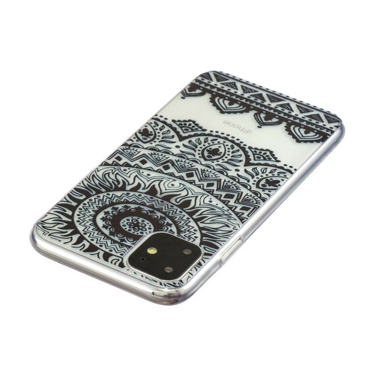 Силіконовий (TPU) чохол Deexe Pretty Glossy для iPhone 11 Pro - Black Malanda Flower: фото 5 з 5