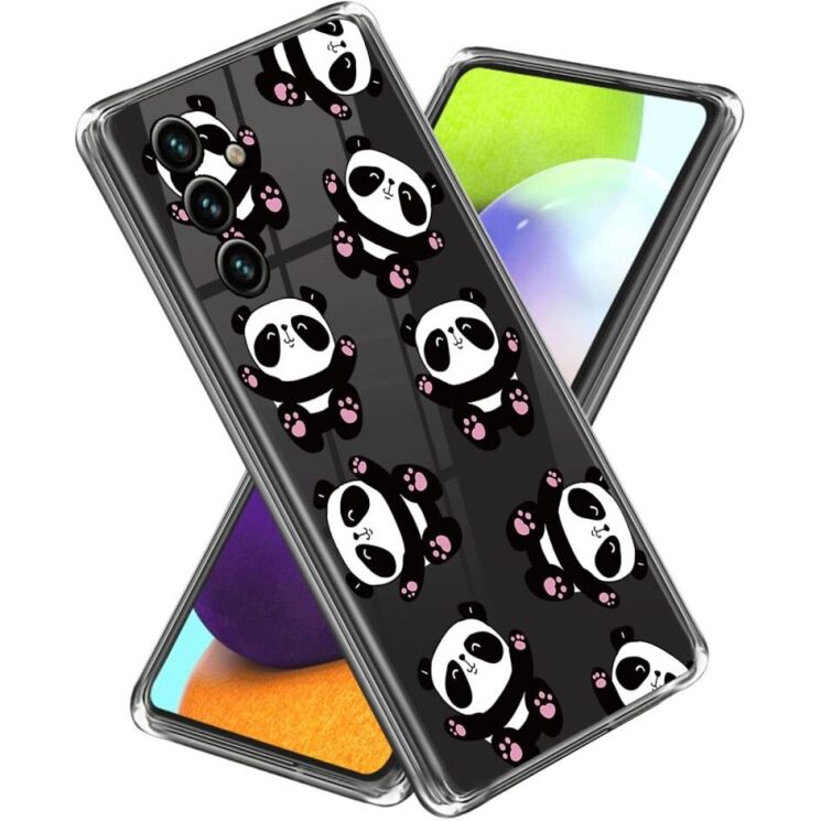 Силиконовый (TPU) чехол Deexe Pretty Glossy для Samsung Galaxy A15 (A155) - Pandas: фото 1 из 3