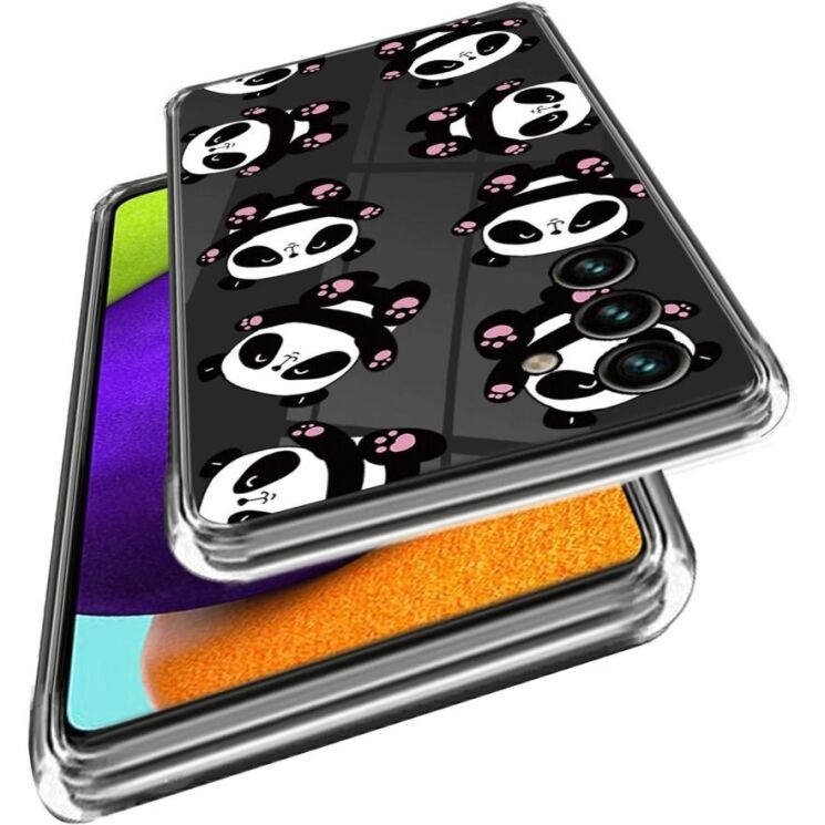 Силиконовый (TPU) чехол Deexe Pretty Glossy для Samsung Galaxy A15 (A155) - Pandas: фото 2 из 3