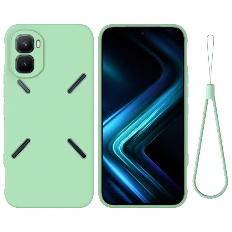 Силіконовий (TPU) чохол Deexe Silicone Case для Infinix GT 50 Pro - Green: фото 1 з 9