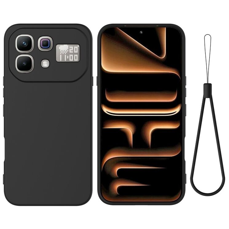 Силіконовий (TPU) чохол Deexe Silicone Case для Infinix Note 60 Pro / Note 60 - Black: фото 1 з 9
