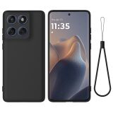 Силіконовий (TPU) чохол Deexe Silicone Case для Motorola Edge 70 Fusion - Black: фото 1 з 9