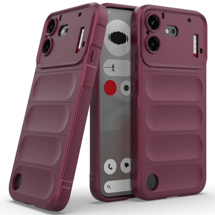 Силіконовий (TPU) чохол Deexe Terra Case для Nothing Phone (4b) - Wine Red (218405WR) Силіконовий (TPU) чохол Deexe Terra Case для Nothing Phone (4b) - Wine Red: фото 2 з 6