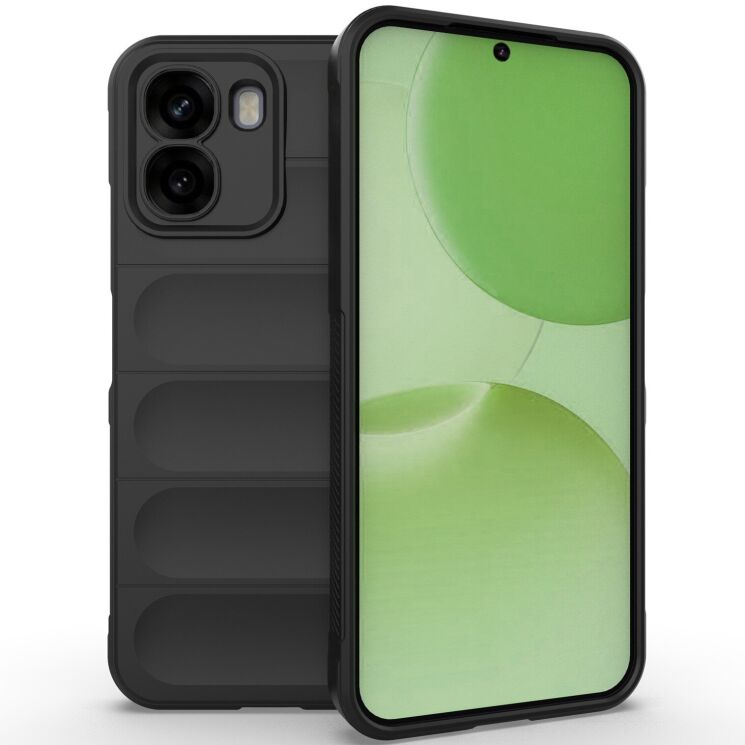Силіконовий (TPU) чохол Deexe Terra Case для OPPO A6x - Black: фото 1 з 6