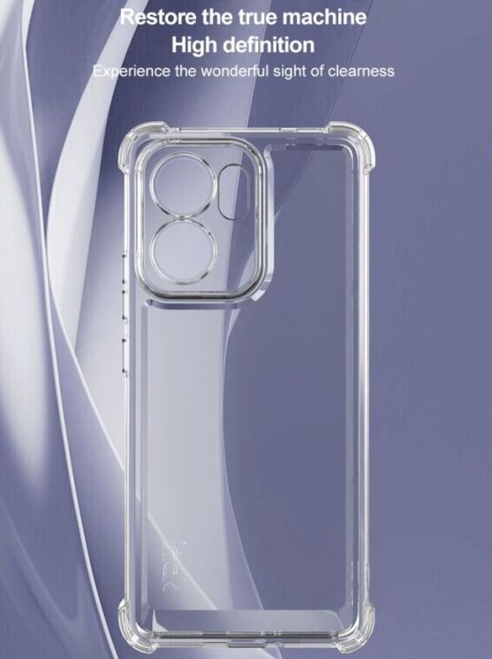 Силиконовый (TPU) чехол IMAK UX-4 Series для OPPO Reno 13 F/FS 5G - Transparent: фото 8 из 9