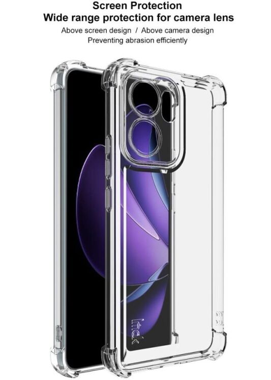 Силиконовый (TPU) чехол IMAK UX-4 Series для OPPO Reno 13 F/FS 5G - Transparent: фото 9 из 9